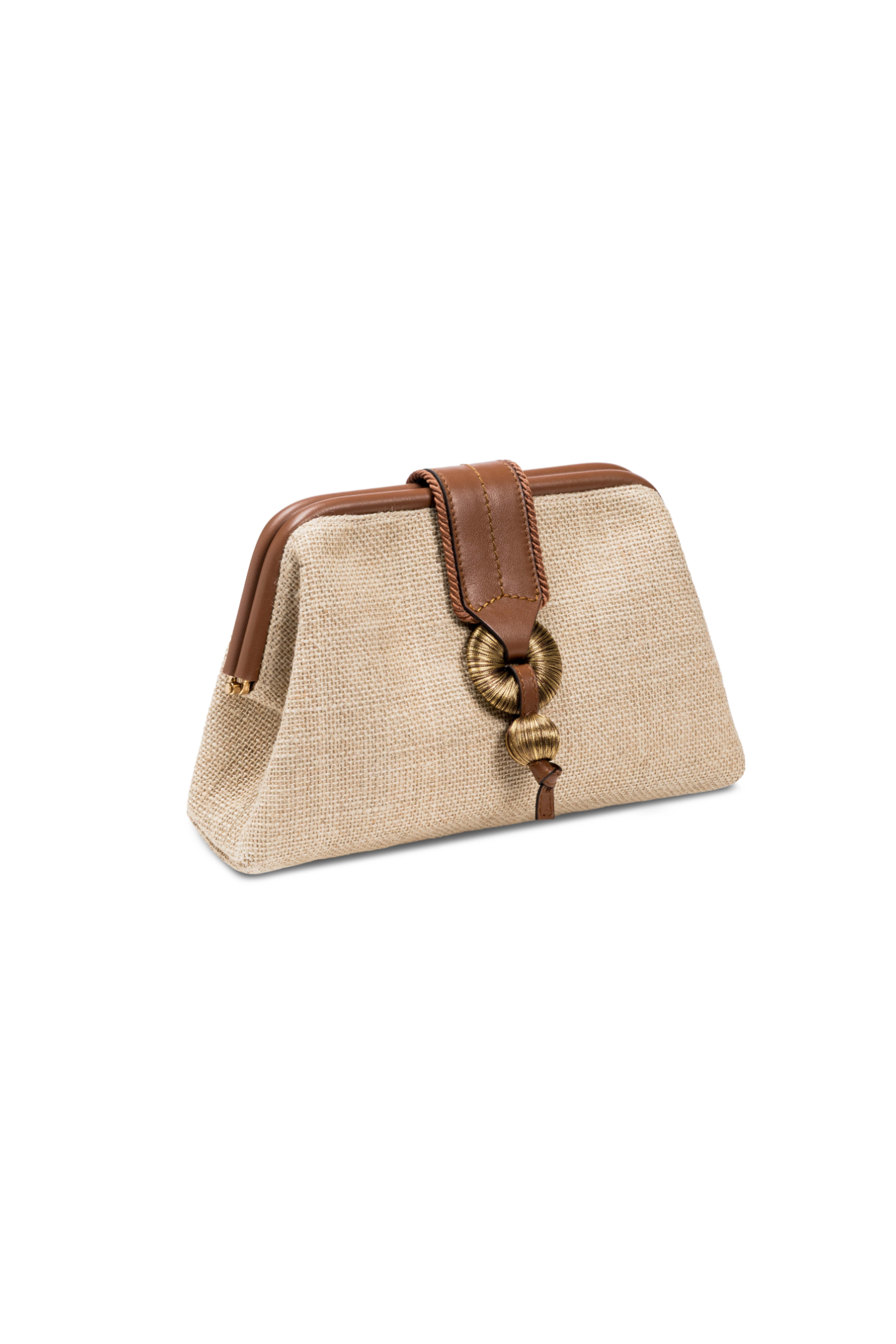 Boho Chic Naturel Keten El Çantası