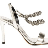 Silver Lyra 90MM Slingback Sandal