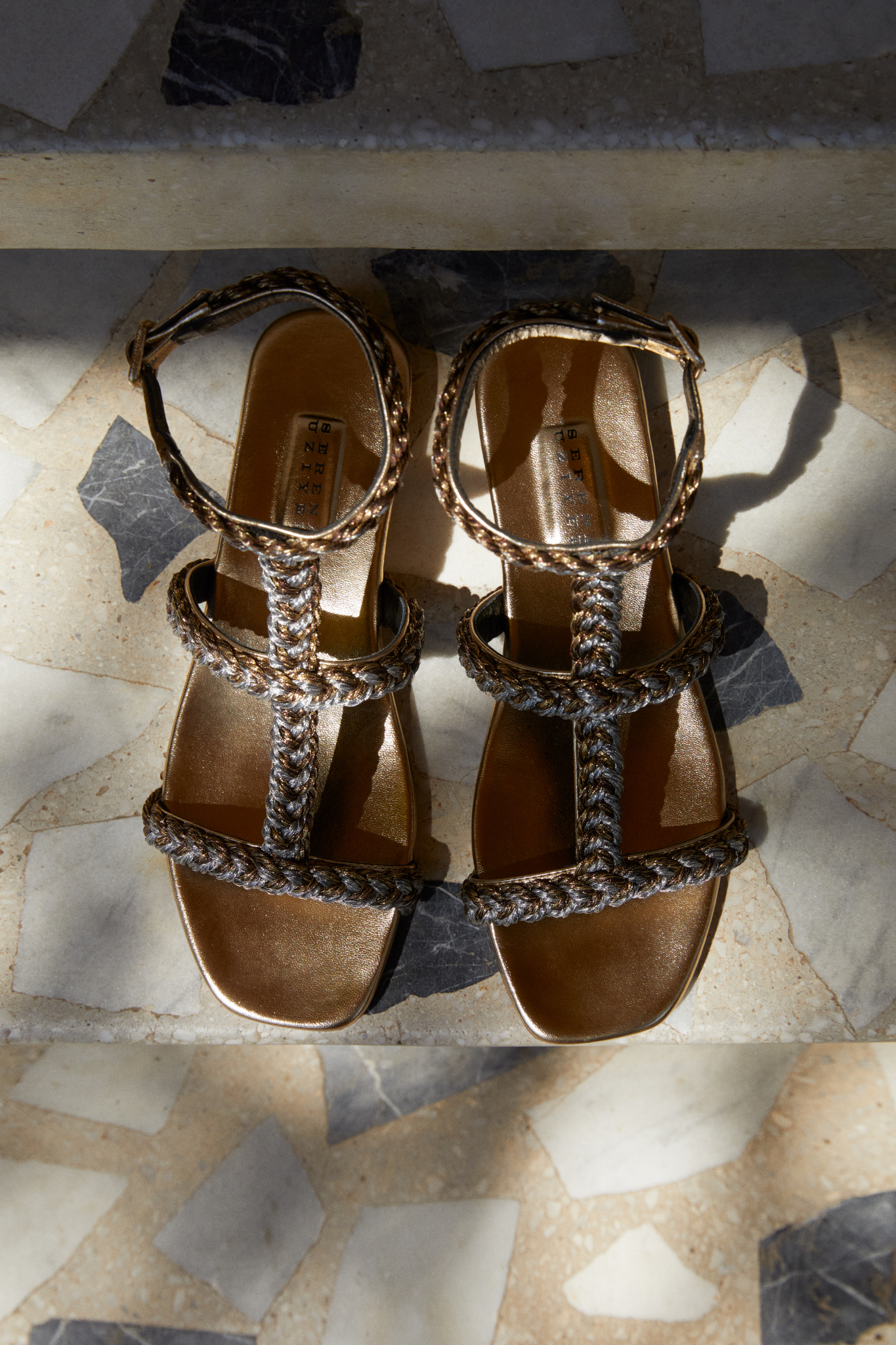 Ronda Gold Ve Silver Sandalet