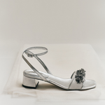 Crystal Silver Kısa Topuklu Sandalet