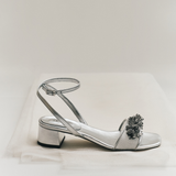 Crystal Silver Kısa Topuklu Sandalet