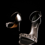 Catena Notte Glam Silver Topuklu Sandalet
