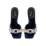 Catena Glam Lacivert Topuklu Terlik