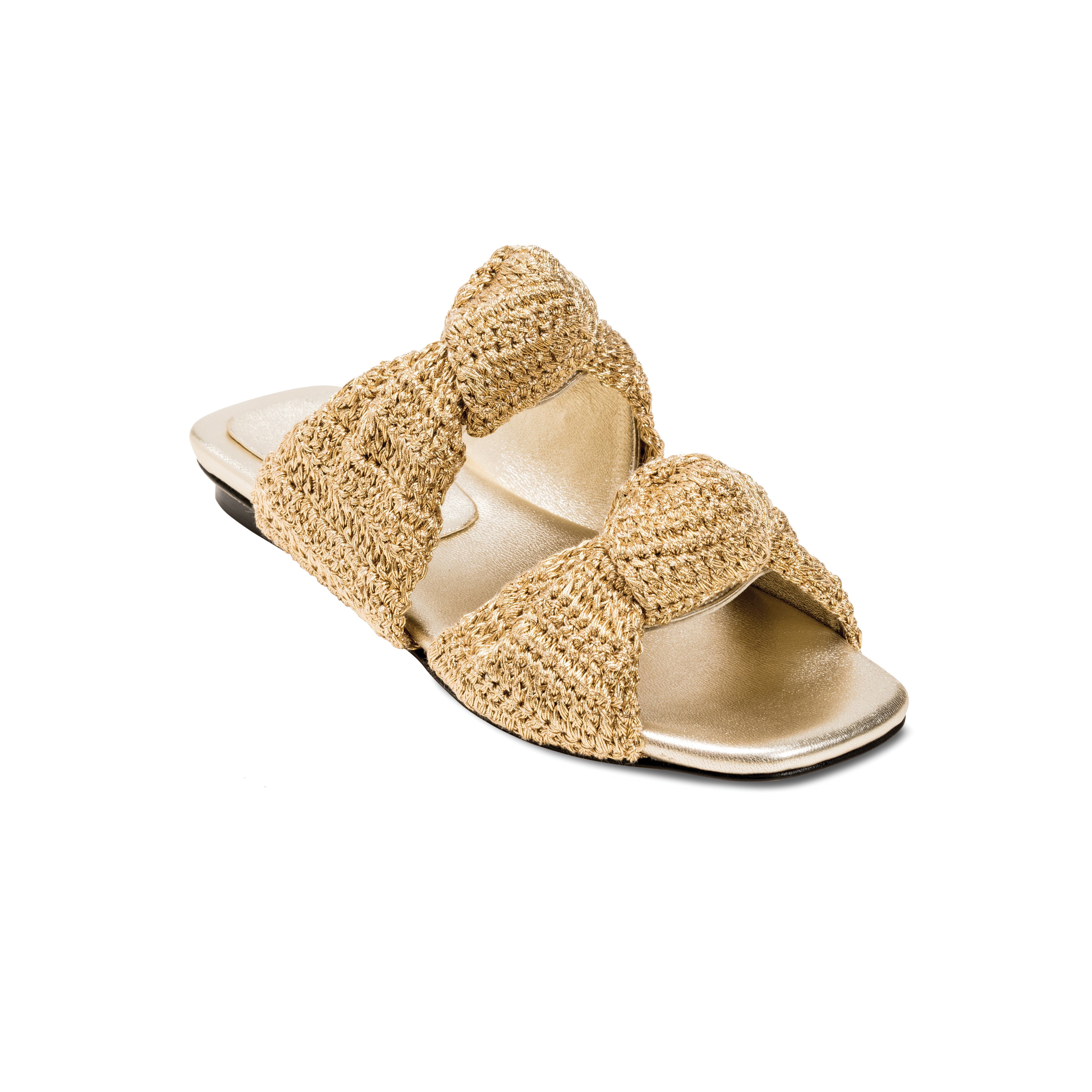 Rhea Gold Çift Bantlı Terlik