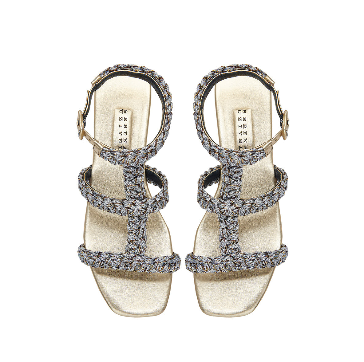Ronda Gold Ve Silver Sandalet