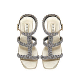 Ronda Gold Ve Silver Sandalet