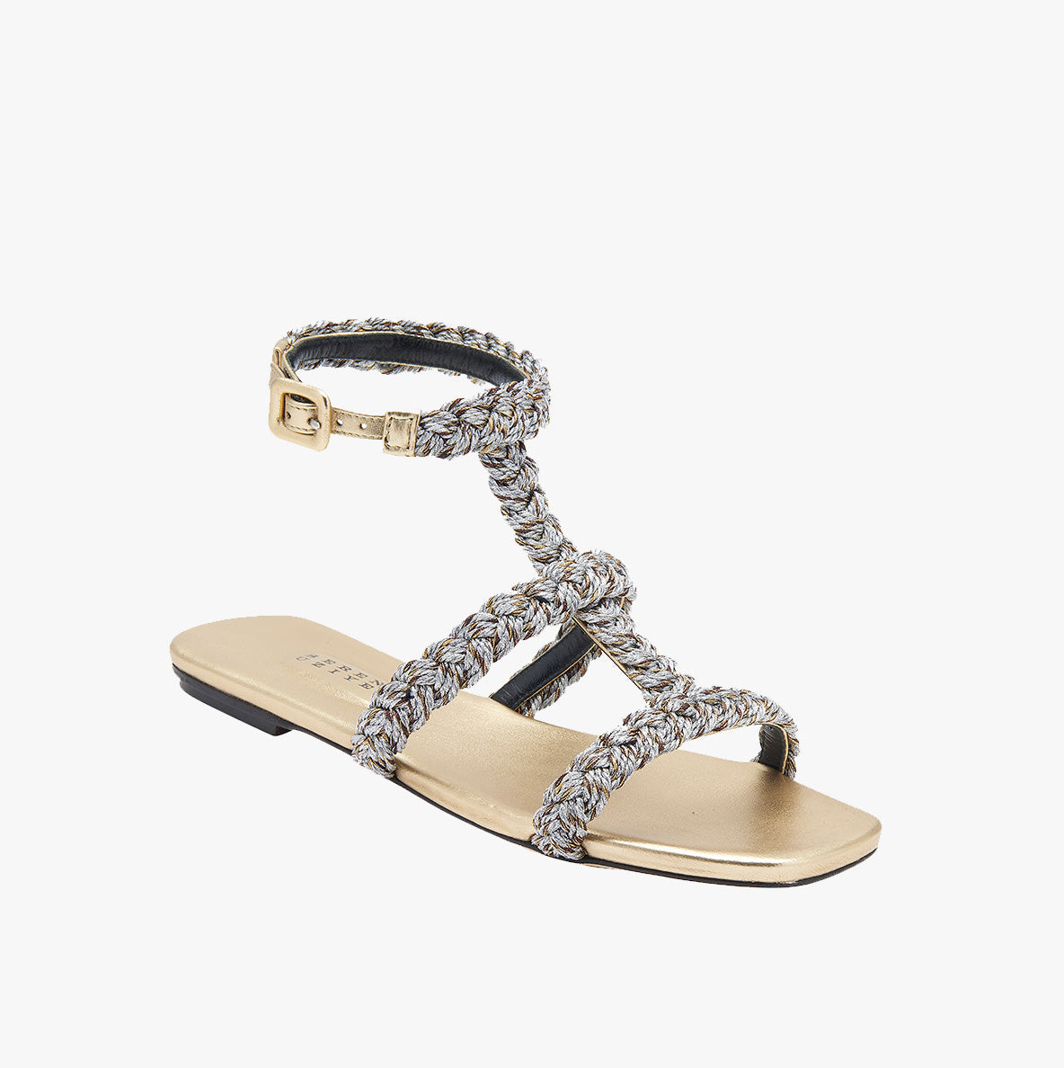 Ronda Gold Ve Silver Sandalet