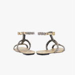Ronda Gold Ve Silver Sandalet