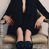 Fiocco Lacivert Kadife Loafer