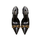 Catena Siyah Topuklu Arkadan Bantlı Ayakkabı