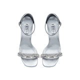 Catena Notte Glam Silver Topuklu Sandalet