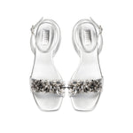 Crystal Silver Kısa Topuklu Sandalet