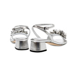 Crystal Silver Kısa Topuklu Sandalet