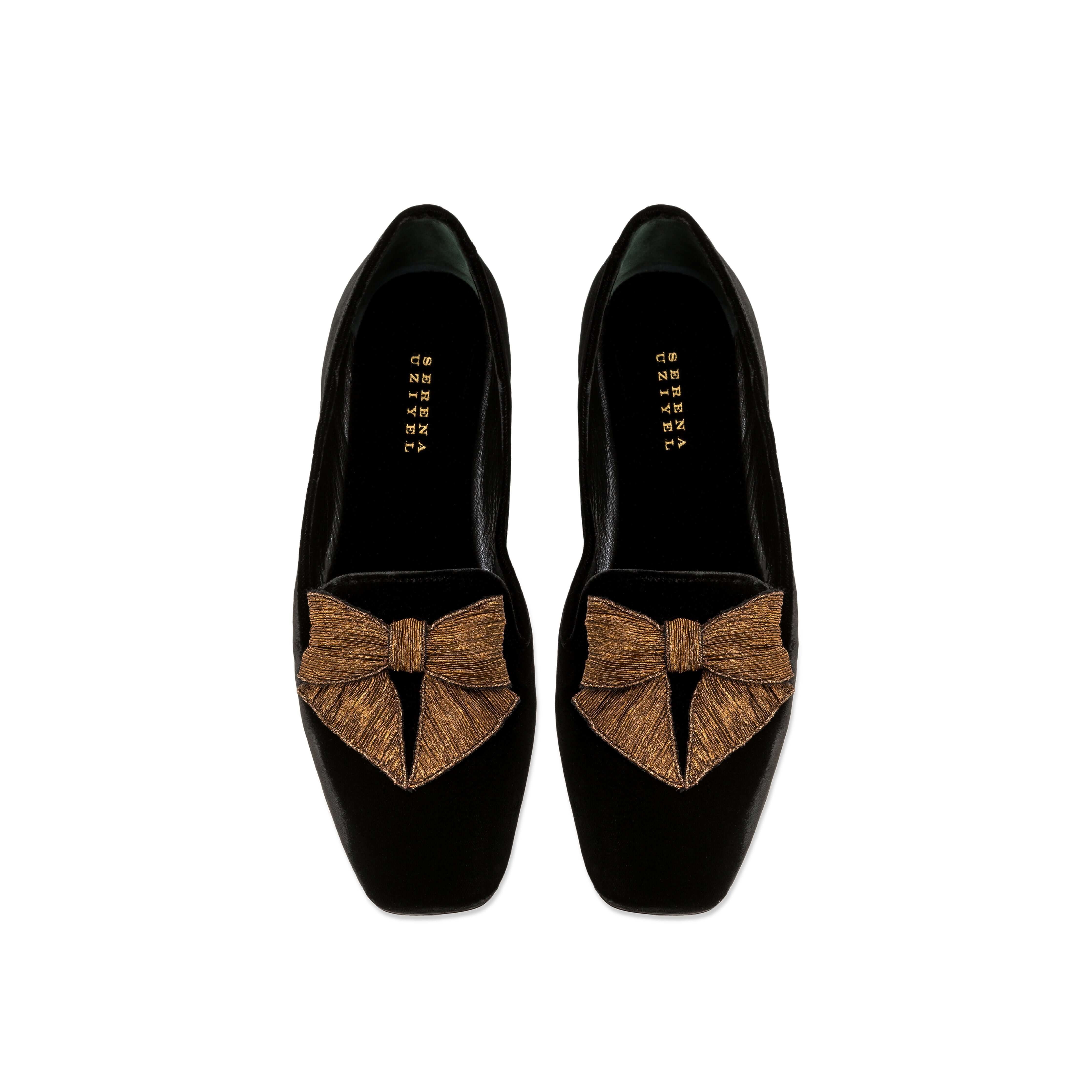 Fiocco Siyah Kadife Loafer