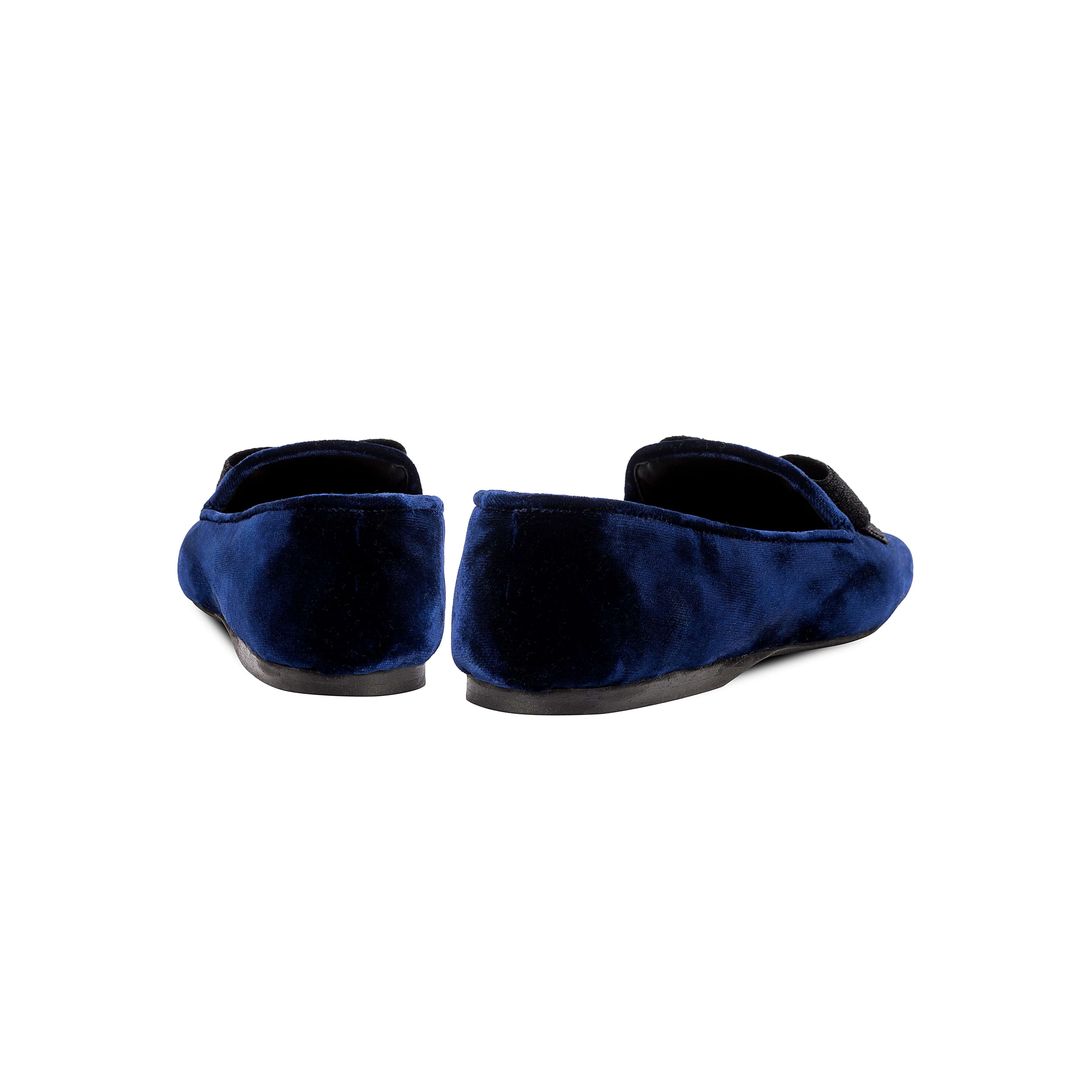 Fiocco Lacivert Kadife Loafer