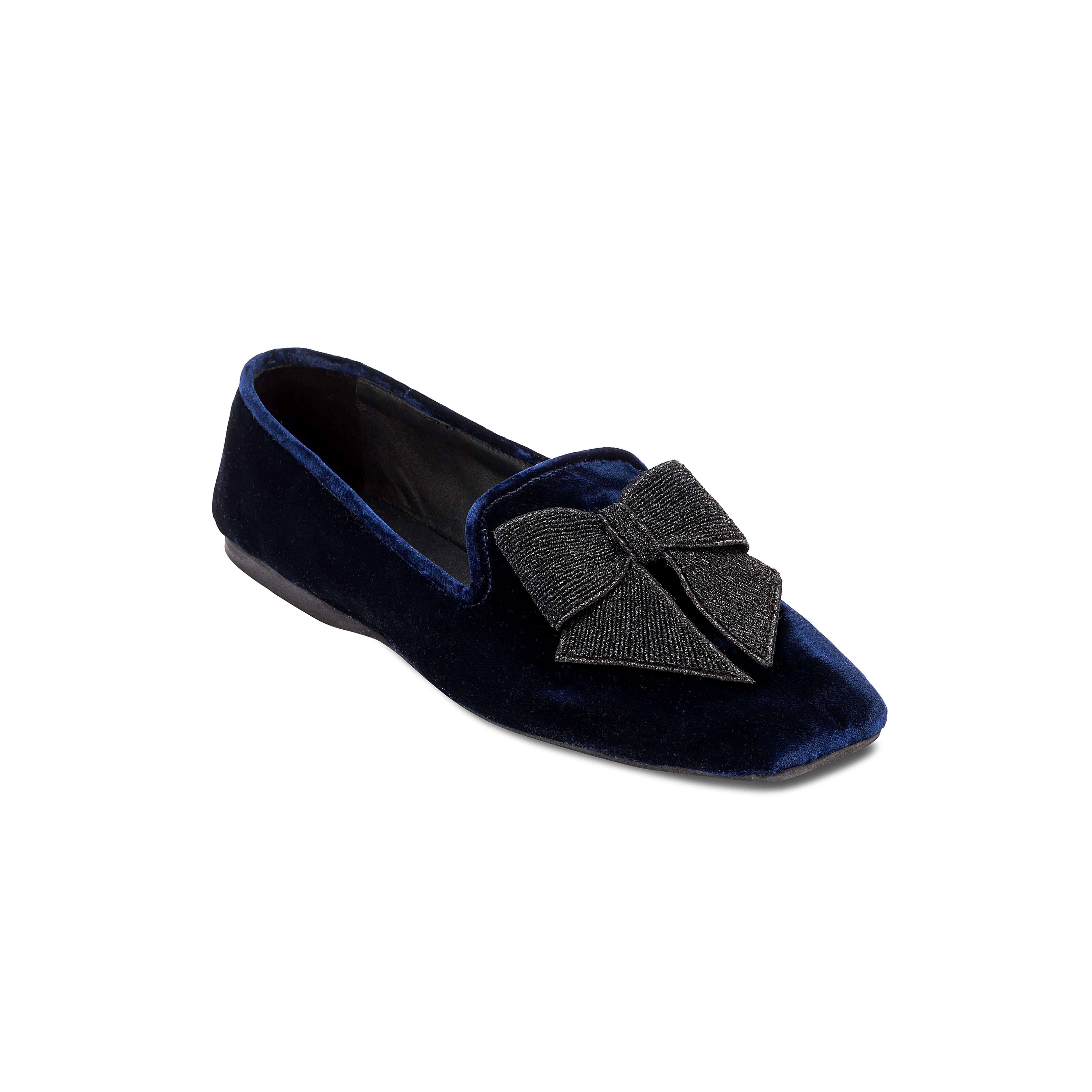 Fiocco Lacivert Kadife Loafer