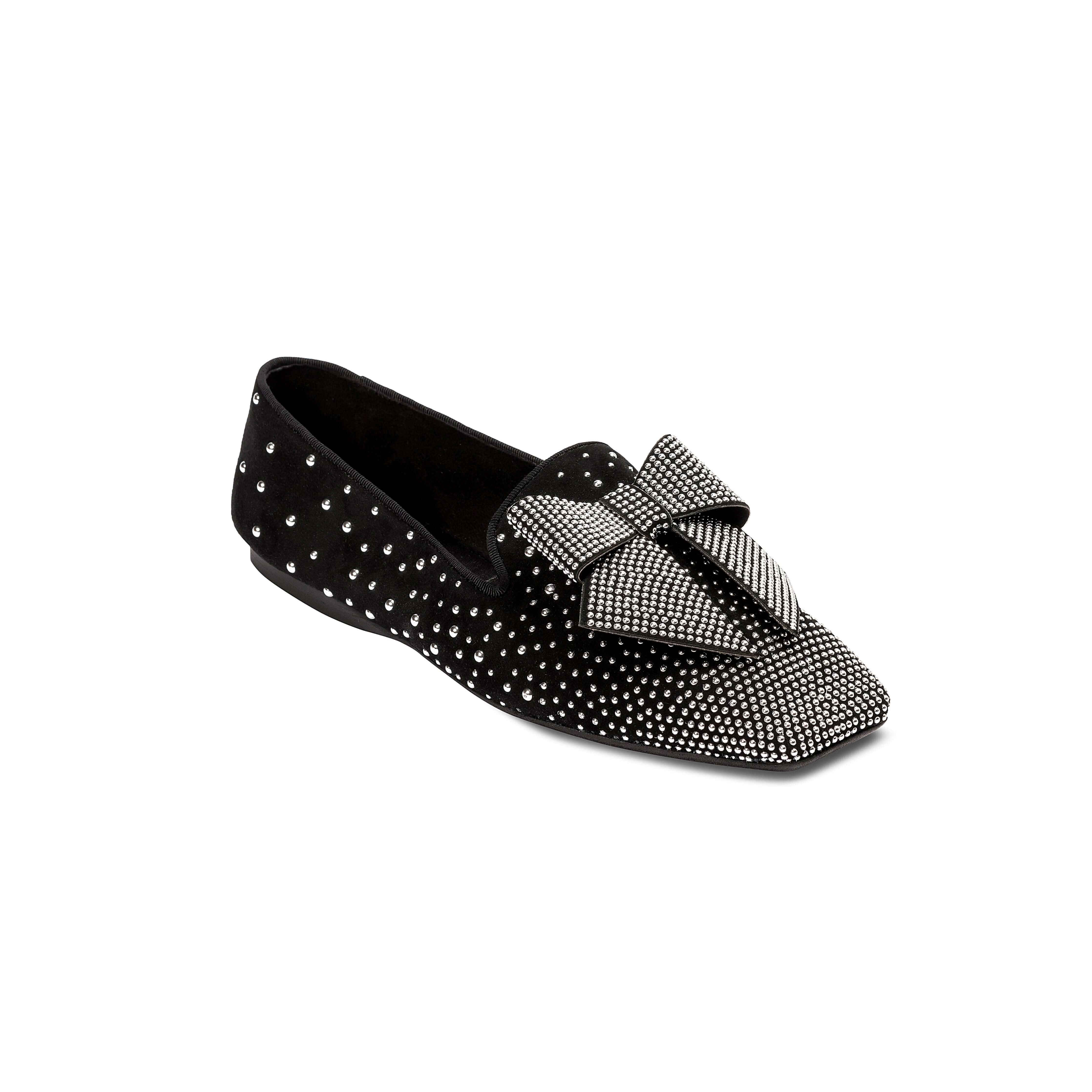Fiocco Siyah Süet Zımbalı Loafer