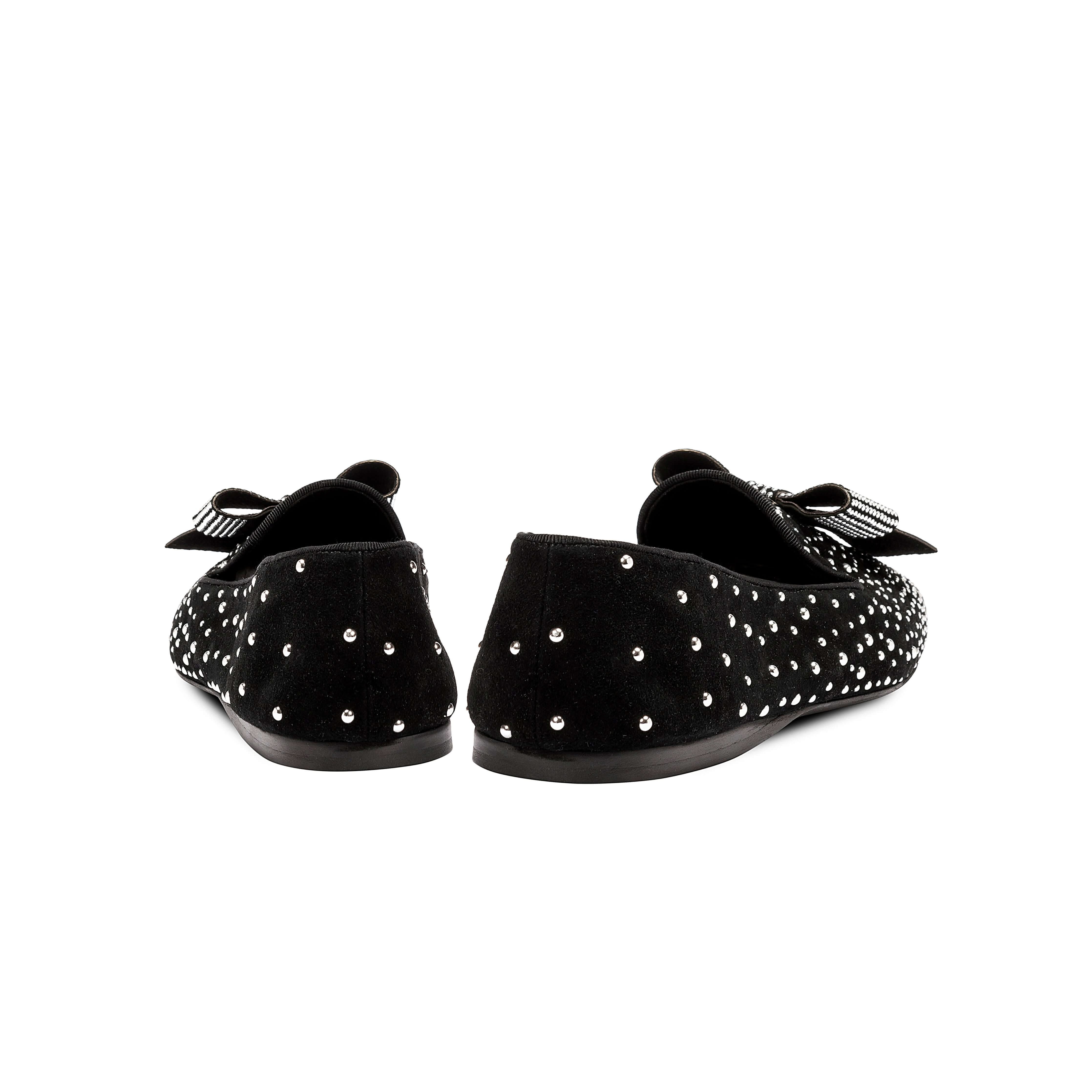 Fiocco Siyah Süet Zımbalı Loafer