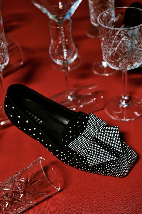 Fiocco Siyah Süet Zımbalı Loafer