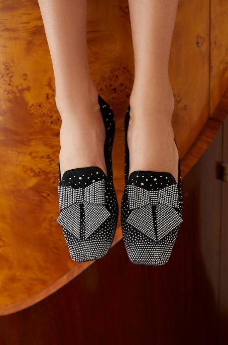 Fiocco Siyah Süet Zımbalı Loafer