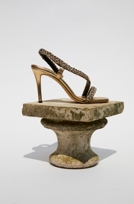 Ronda Gold Topuklu Sndalet