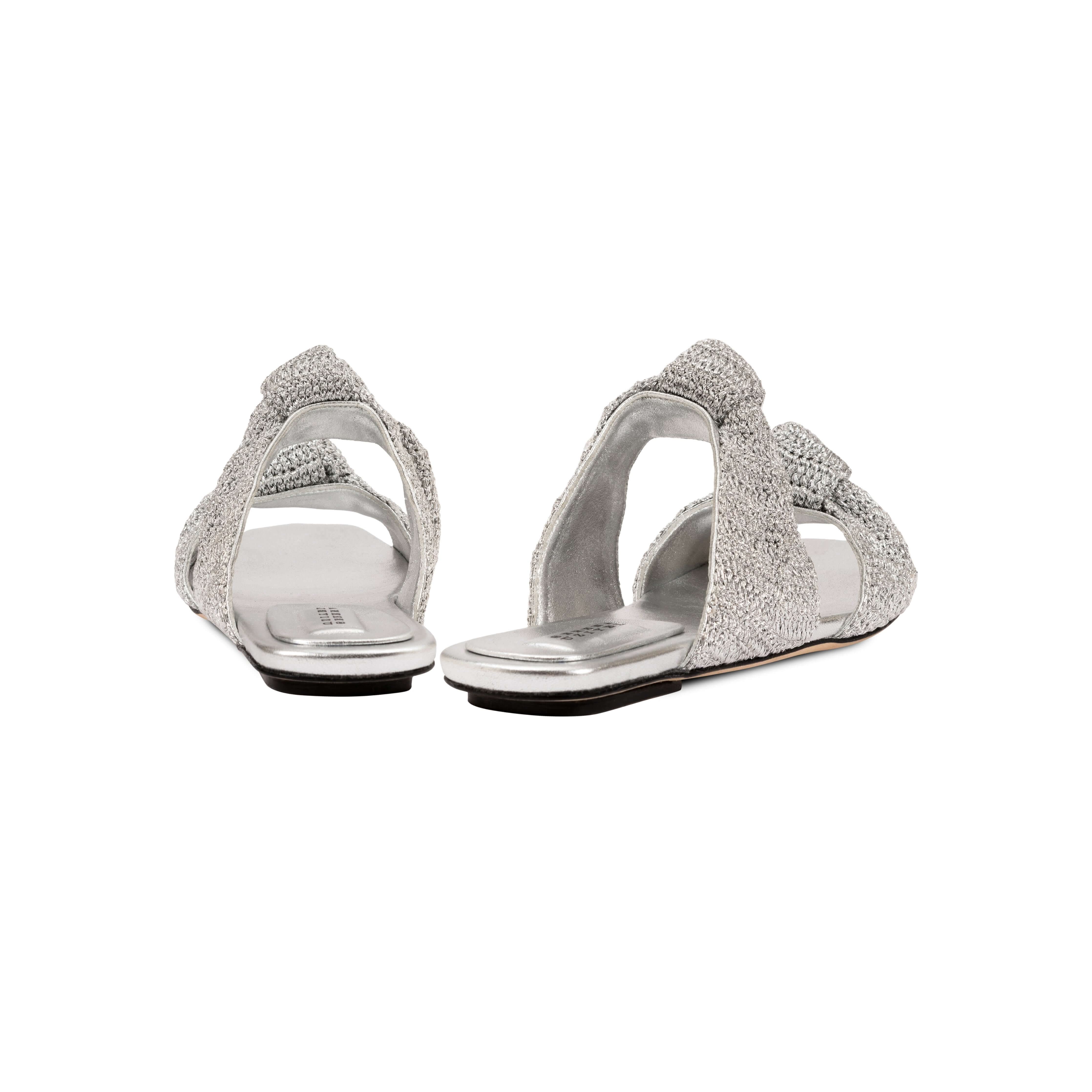 Rhea Silver Çift Bantlı Terlik