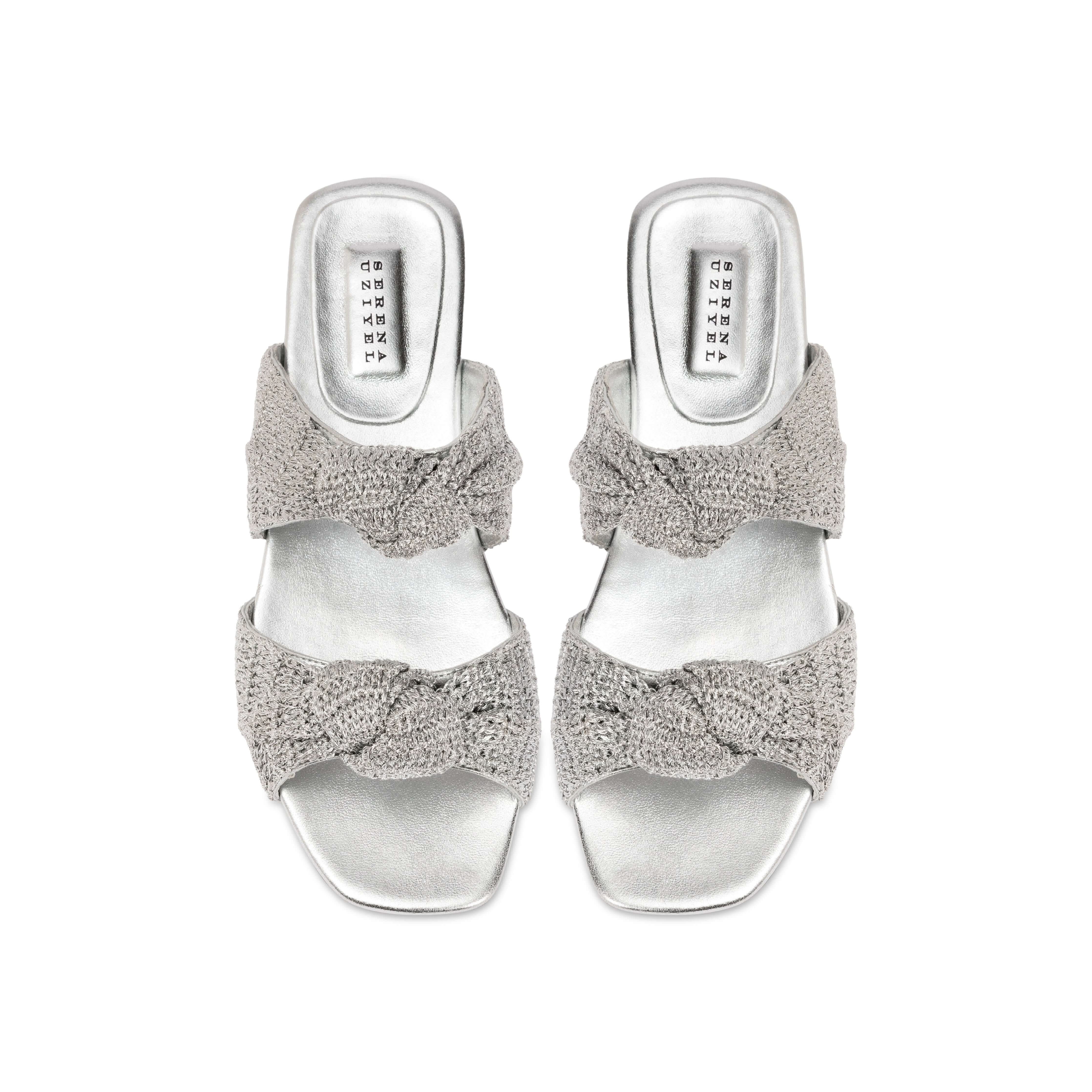 Rhea Silver Çift Bantlı Terlik