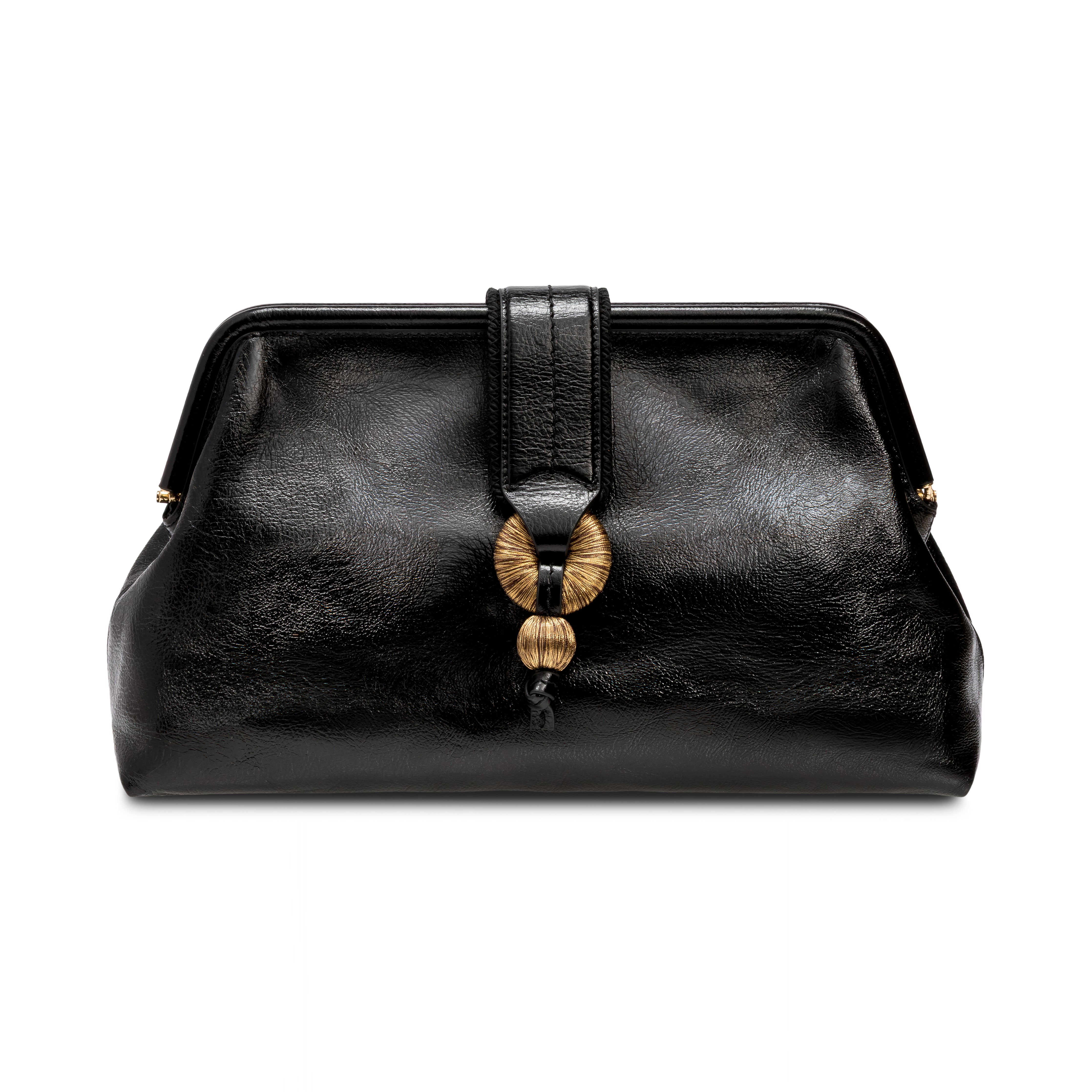 Boho Chic Siyah Medium Pouch Çanta