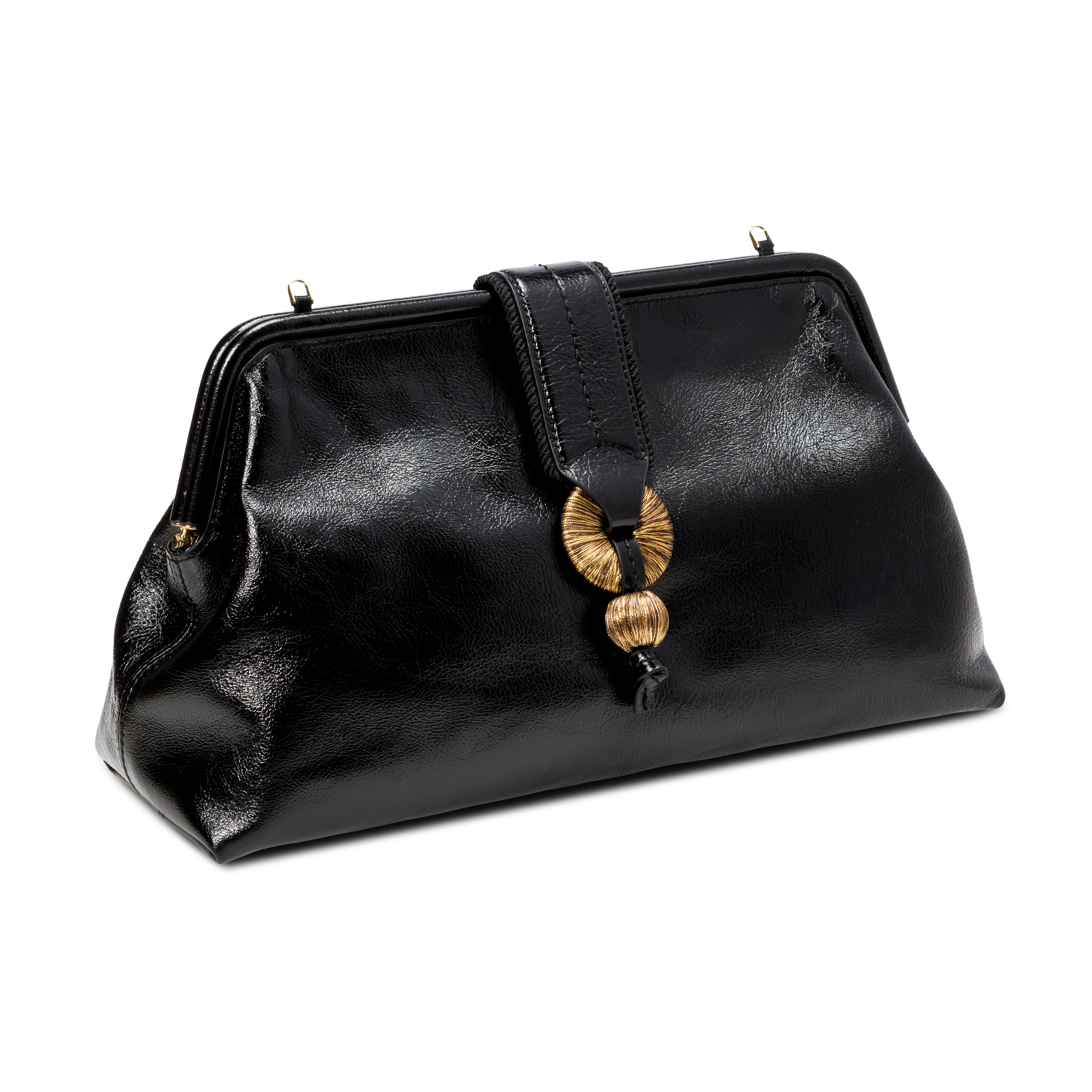 Boho Chic Siyah Medium Pouch Çanta