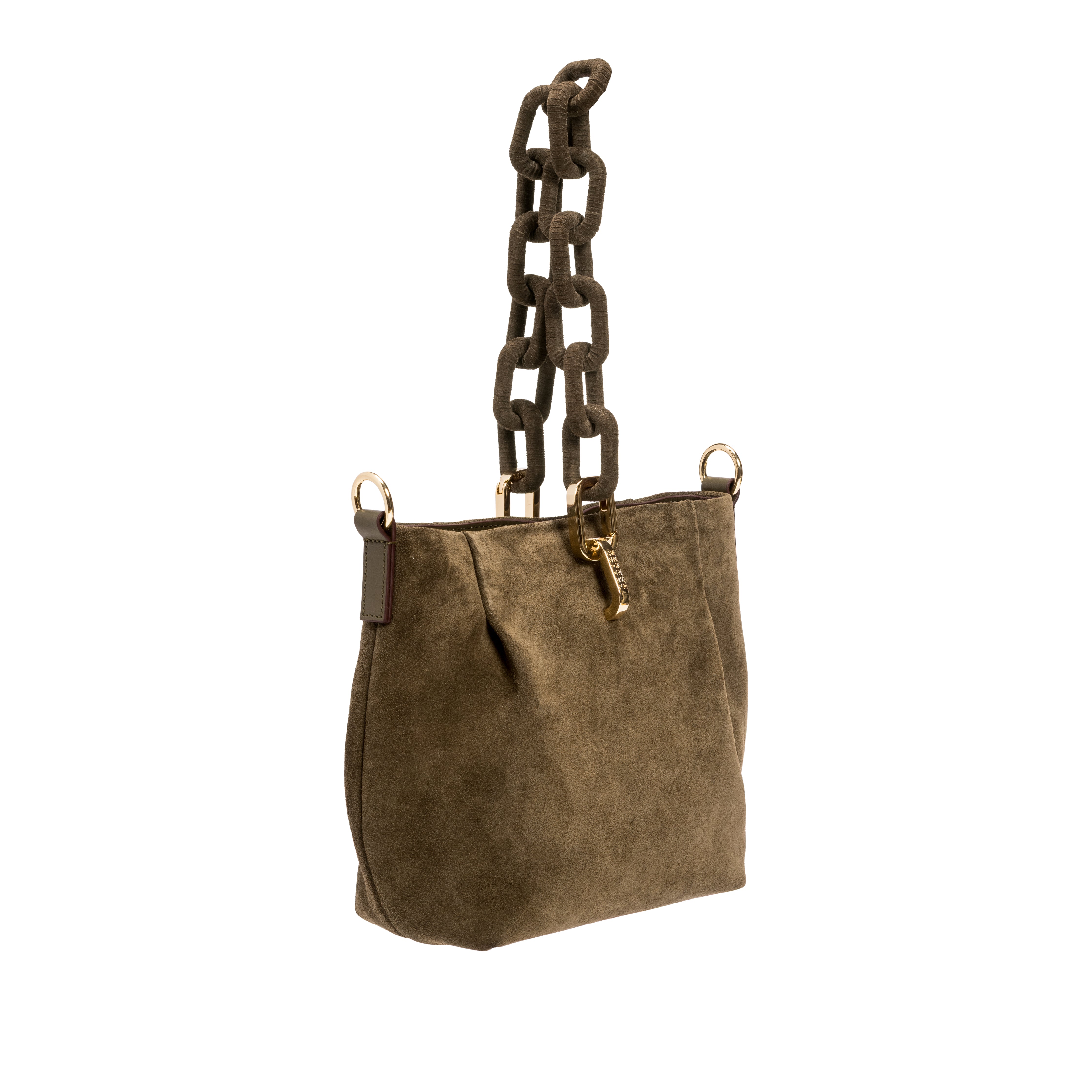 Catena Haki Süet Pouch El Çantası