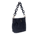 Catena Lacivert Süet Pouch El Çantası